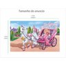 Adesivo Painel Papel Parede Princesa Barbie Carrocel Menina - 2