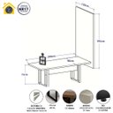 Ver imagem 2 de Mesa de Reunião Industrial 2,0m e Painel de Tv Escritório F5 Cor:macadâmia com Branco