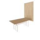 Ver imagem 3 de Mesa de Reunião Industrial 2,0m e Painel de Tv Escritório F5 Cor:macadâmia com Branco