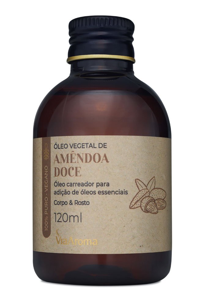 Óleo Vegetal de Amêndoa Doce Via Aroma 120ml - Amêndoa Doce