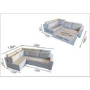 Ver imagem 4 de Sofá de Canto SFC_MA 03 que se Transforma em Sofá Cama de Casal Resistente e Confortável Sued