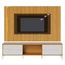 Ver imagem 3 de Rack Bancada e Painel Amalfi para Tv até 65 Polegadas com Pés de Metal Naturale Off White Colibri