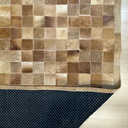 Tapete de Couro Tons Caramelo 200x300 Placa 7 Cm Quadriculado - 4