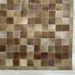 Tapete de Couro Tons Caramelo 200x300 Placa 7 Cm Quadriculado - 3
