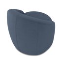 Ver mais imagens de Poltrona Decorativa Orgânica Giratória Kit 2 Lua Suede Azul Mar D03 - D'Rossi