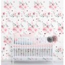 Ver imagem 2 de Papel de Parede Infantil Rolo 3m Adesivo Decoração Quarto Bebê Flores Rosas Delicadas