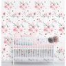 Papel de Parede Infantil Rolo 3m Adesivo Decoração Quarto Bebê Flores Rosas Delicadas - 2