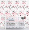 Ver imagem 2 de Papel de Parede Infantil Rolo 3m Adesivo Decoração Quarto Bebê Flores Rosas Delicadas