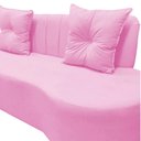 Ver mais imagens de Sofá 2 Lugares Orgânico Curvo Madrid 150cm Suede Rosa Bebê