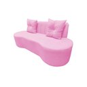 Ver imagem 5 de Sofá 2 Lugares Orgânico Curvo Madrid 150cm Suede Rosa Bebê