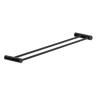 Toalheiro Duplo para Banheiro Preto Fosco Orion Grego Metal 70cm - 1