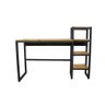 Mesa Escritório Escrivaninha Industrial com Estante Mel / Preto - 3