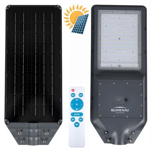 Luminária Urbana Led Tech Solar Blumenau 200w 6500k Luz Branco Frio