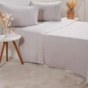Ver imagem 2 de Jogo de Cama King Serenitá 4 Pçs Bordado Festonê 193x203x40cm Gray