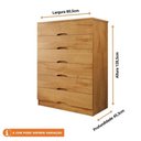 Ver imagem 3 de Cômoda para Quarto 6 Gavetas Sevilha Made Marcs Peroba