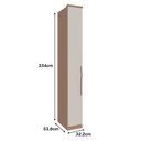 Ver imagem 4 de Guarda Roupa Modulado 1 Porta com Prateleiras 322mm Setiba Plus Carvalho/off White