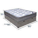 Ver imagem 3 de Cama Box Baú e Colchão Iso Superpocket Molas Ensacadas Viúvo Ortobom: Cinza