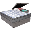 Ver imagem 1 de Cama Box Baú e Colchão Iso Superpocket Molas Ensacadas Viúvo Ortobom: Cinza