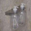 Ver imagem 1 de Suporte Sabonete Líquido Álcool Gel Parede para Gargalo Inox X2