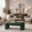 Ver imagem 2 de Recamier Puff Decorativo Fly 110cm Cama Casal Estofados:verde Courino Sintético