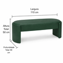 Ver imagem 5 de Recamier Puff Decorativo Fly 110cm Cama Casal Estofados:verde Courino Sintético