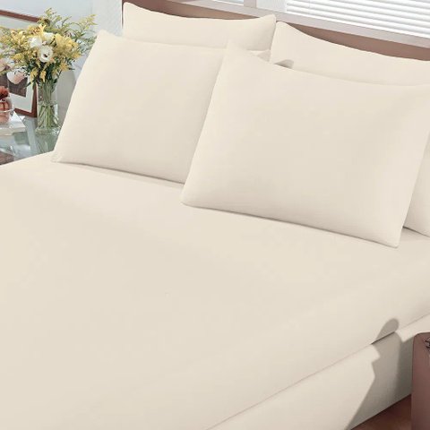 Jogo Cama Queen Basic Rolinho 3 Pçs BUETTNER basic63021000 Creme