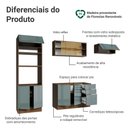 Ver imagem 4 de Armário de Cozinha Completa 270 X 60 cm Rustic/Cinza Lux Madesa 08