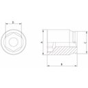 Ver imagem 2 de Soquete de Impacto Sextavado Longo 75mm Encaixe 1.1/2" Tramontina PRO