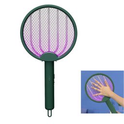 Raquete Mata Mosquito Eletrica 4 em 1 Automatico Luz UV Mosca Pernilongo Inseto Mesa Parede Quarto S - 10