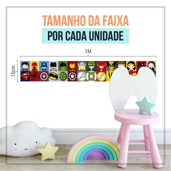 Faixa border decoração quarto Ben & Holly listras AF1594 - 6