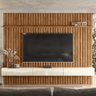 Painel Ripado Placa Tv 85 Projetta 265x300 Cinamo Mell Off White Mbl - 2