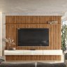Painel Ripado Placa Tv 85 Projetta 265x300 Cinamo Mell Off White Mbl - 7