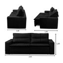 Ver imagem 3 de Sofá Retrátil e Reclinável 3 Lugares com Molas 2,00m Elisa Suede Rover & Beato