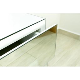 Mesa de Cabeceira Espelhada - Puxador Meia Cava - Tamanho Regular - Mobília Express - 4