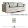 Sofá Pierri | Base de Madeira & Tecido Acquablock Impermeável | Medida 220cm | Linhão Bege - 3