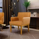 Ver imagem 5 de Poltrona Decorativa para Sala de Estar Base Mel Beatriz W01 Couríssimo Whisky - Lyam Decor