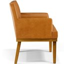 Ver mais imagens de Poltrona Decorativa para Sala de Estar Base Mel Beatriz W01 Couríssimo Whisky - Lyam Decor