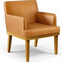 Ver imagem 3 de Poltrona Decorativa para Sala de Estar Base Mel Beatriz W01 Couríssimo Whisky - Lyam Decor