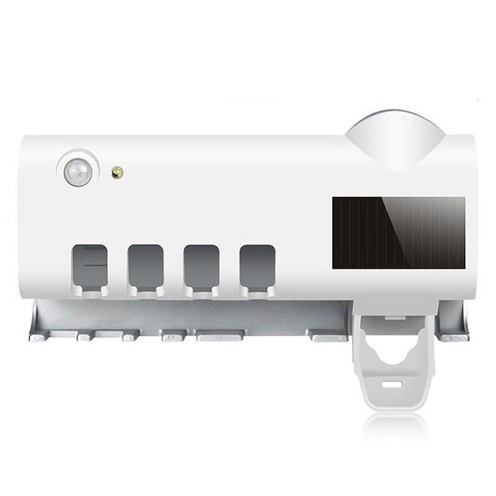 Dispenser Pasta de Dentes Automatico Luz Ultravioleta Esterilizador Suporte Apoio Escova de Dentes B - 2