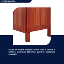 Ver mais imagens de Armario para Cozinha 4 Portas Aracaju Vermelho/Mel
