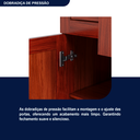 Ver imagem 7 de Armario para Cozinha 4 Portas Aracaju Vermelho/Mel