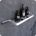 Ver imagem 1 de Suporte Porta Shampoo Para Banheiro Preto e Cromo Empire