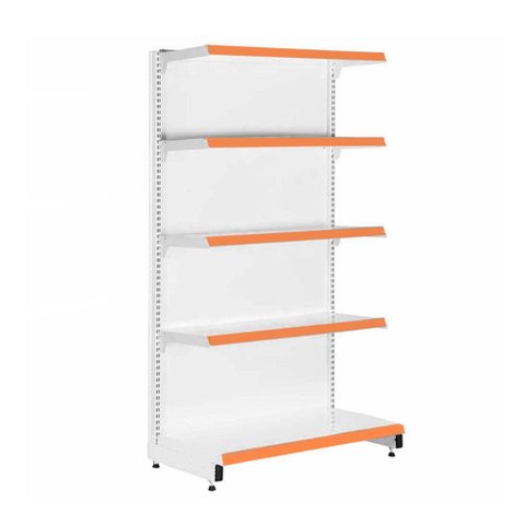 Gôndola Prateleira para Supermercados 5 Níveis 40x30 New Plus 1,70 Parede Inicial Pe Laranja - Sa