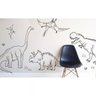 Adesivo Parede Kit Dinossauro Dino Decoração Sala Quarto Bebê Contorno - 2