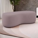 Ver imagem 2 de Kit 02 Puffs Decorativos Living Aisha Orgânico 02 Lugares Veludo Rosê - Desk Design