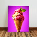Ver imagem 4 de Kit 3 Quadro Decorativo Açaí Sorvete Sorveteria Est1 Qualidade Premium Moderno 28x20cm