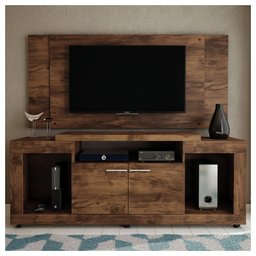 Rack com Bancada Oscar para Tv até 55 Polegadas - Jatoba - Caemmun - 3 Rack com Bancada Oscar para Tv até 55 Polegadas - Jatoba - Caemmun - 3