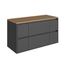 Ver imagem 5 de Gabinete Suspenso com Espelheira Berlin 90cm Grafite Art In Móveis - CJ100GF