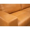 Sofá de Couro Canto Marrocos 3 Lugares - Chaise Esquerda - Caramelo - 3