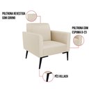 Ver imagem 5 de Poltrona Sala Decorativa Kit 2 Marisa Pé Villach Preto Sintético D03 - D’Rossi